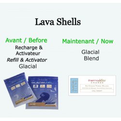 Shell charge "Glacial Blend" - Thermabliss / LavaShell LavaShell Massage Shells