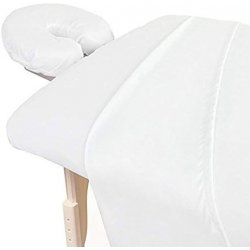 Soft Microfiber Massage Table Sheets 3 Piece Set - White